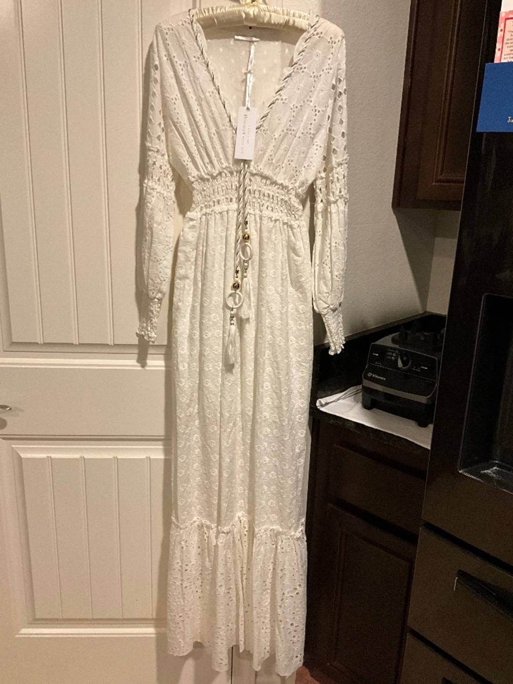 Laurie & Joe White Eyelet Maxi Dress